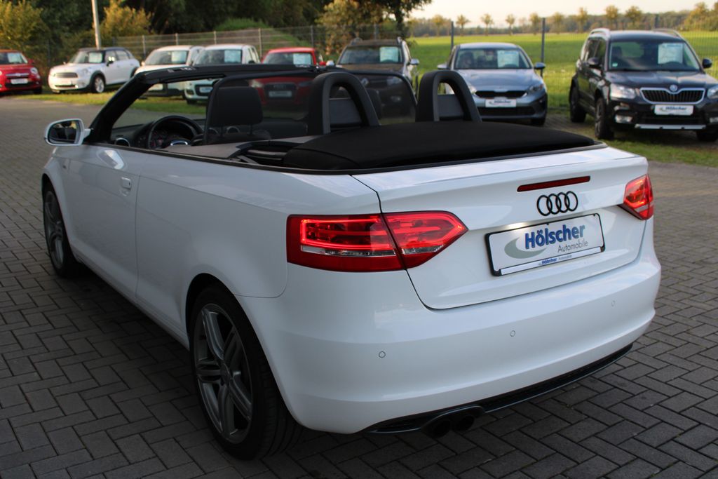 Audi A3 1.8,S line Cab,Navi,Leder,Xenon,Sitzh,Parks,,, Schaltgetriebe, aus dem Bestand von Hölscher Automobile Nordkirchen-Capelle — Ansicht 4